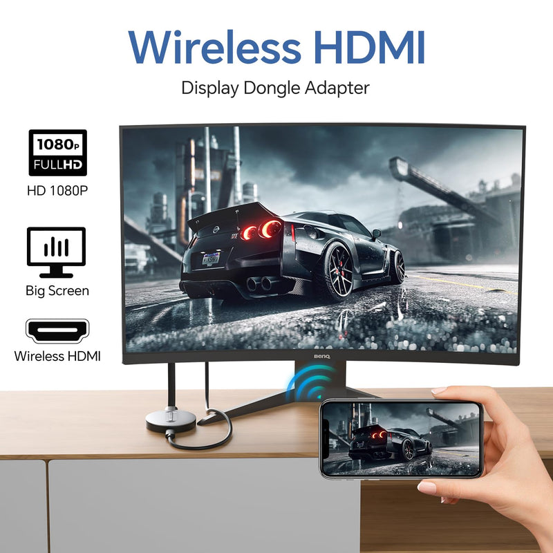 [AUSTRALIA] - Wireless HDMI Display Dongle Adapter – Miracast Dongle, DLNA, AirPlay - Plug & Play Video/Audio Streaming from Laptop, PC, Smartphone to HDTV, Projector, Monitor 