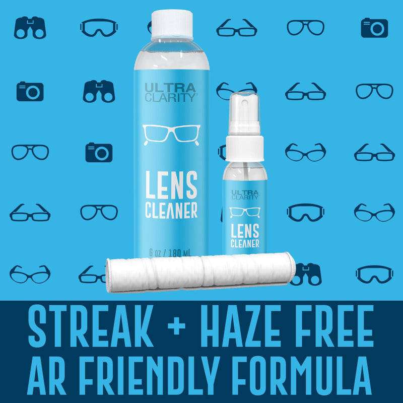 Powered by Nano Magic | Lens Cleaner 7oz Value Pack | 1oz Spray, 6oz Refill, Microfiber Cloth | Ideal for Glasses Sunglasses Goggles Glass Phone Smart Devices Coated Lenses Streak-Free