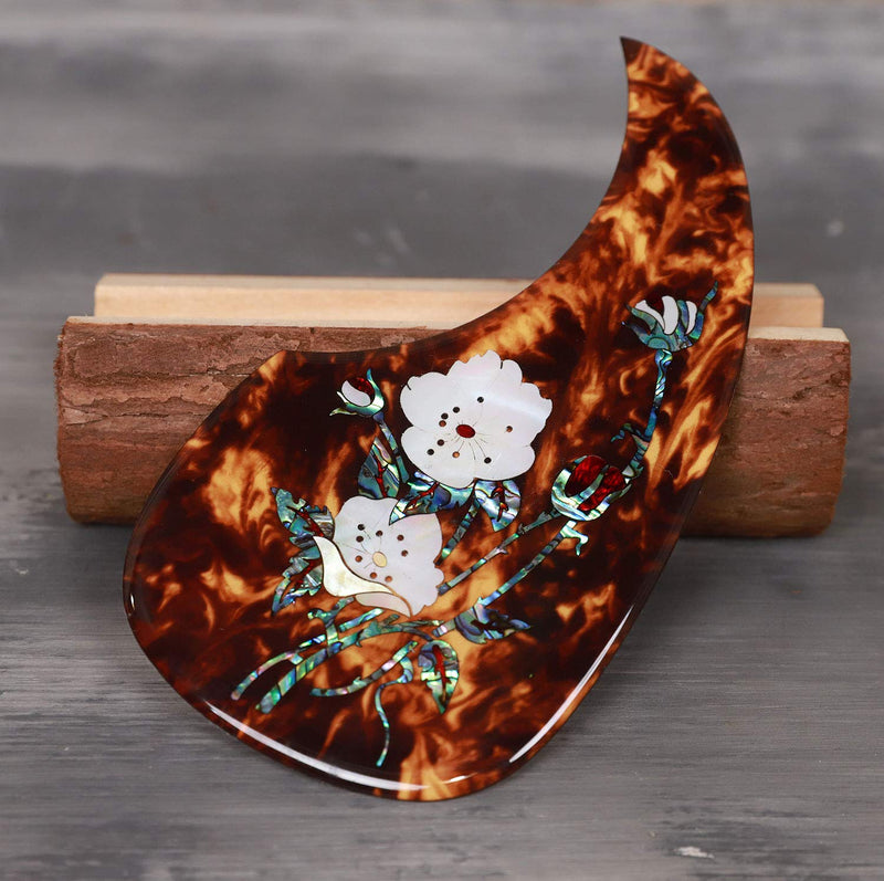 Acoustic Guitar Pick Guard for Most Martin - Right Hand Inlaid Abalone Flower