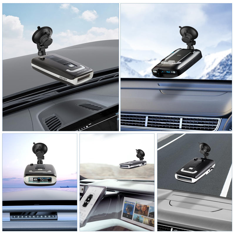 Windshield Radar Detector Mount, Suitable for Escort MAX, MAX 2, 2015-2019 MAX360 Radar Suction Cup Mounting Base, with Sliding Plate Connection(Not Applicable to MAX 3 and MAX360C Model