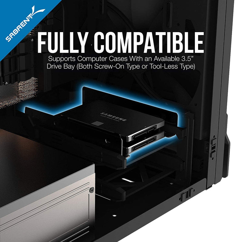 SABRENT 2.5 Inch to 3.5 Inch Internal Hard Disk Drive Mounting Bracket Kit (BK-HDDF)