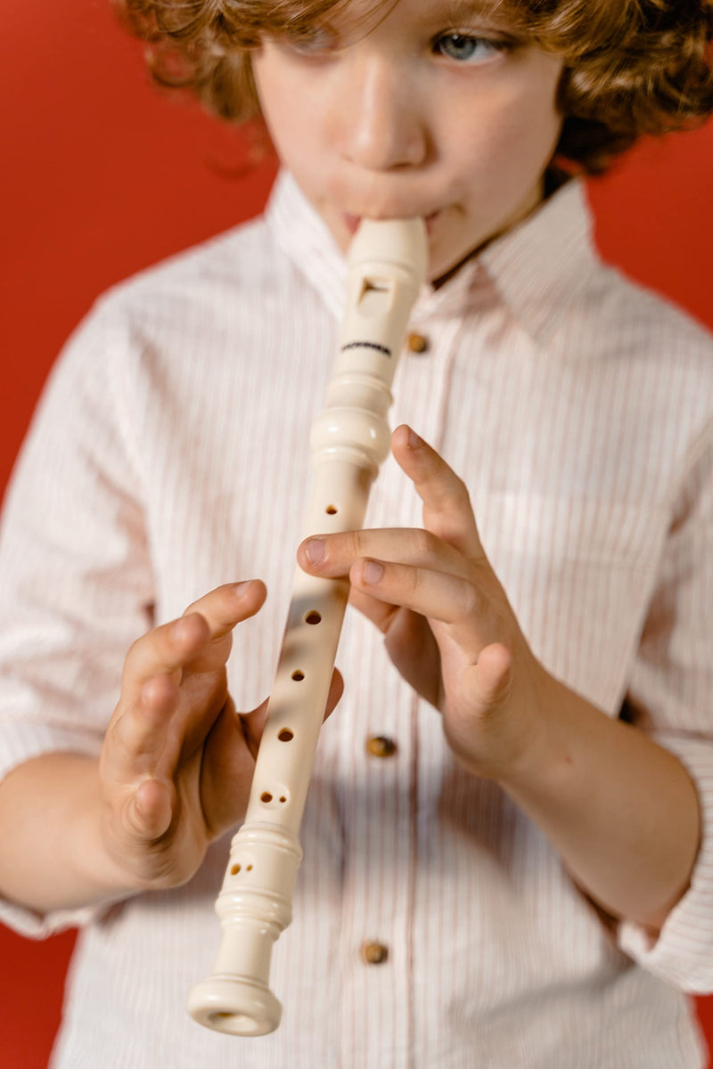 [AUSTRALIA] - German Style 8 Hole Soprano Recorder Instrument for Chrildren Kids Beginner Graduation or Back to School Gift with Cleaning Rod and Instruction (Purple) Purple 