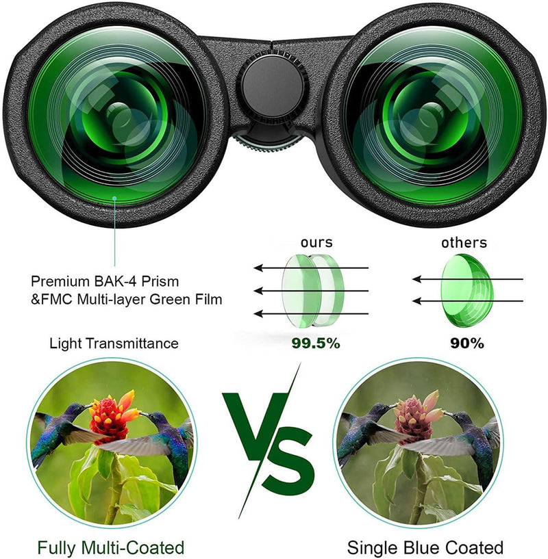 Binoculars for Adults,HD Professional Binoculars for Bird Watching, Hunting,BAK-4 Lens for Hunting Hiking Sightseeing