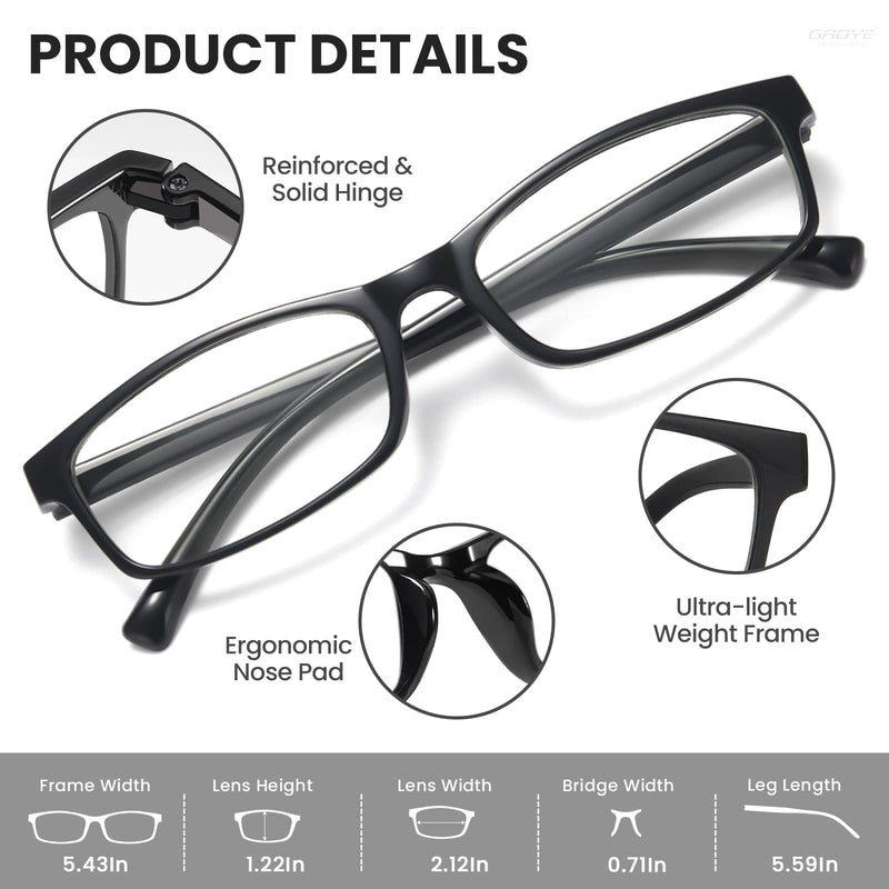Gaoye 6 Pack Reading Glasses Blue Light Blocking for Women Men, Magnifying Readers Glass Anti UV Eyeglasses 6 Color*1 2.0 x