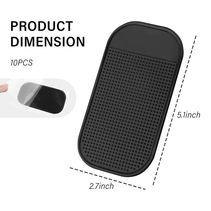 10PCS Sticky Pad for Car Dashboard,Non Slip Dash Pad Dashboard Mat for Phones,Keys,Coins,PU Silicone Dashboard Sticky Pad Car Organizer Car Accessories for Most Cars