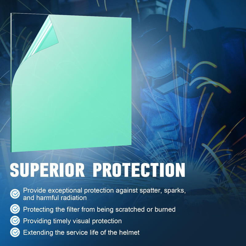 [AUSTRALIA] - Outside Welding Helmet Clear Cover Lens 3350 Series Fits for Lincoln Electric Viking KP2898-1, Helmet Hood Lenses Replacement 4.5" x 5.25" x .04", 20 PCS 