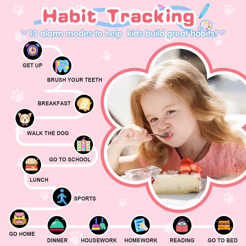 4G Kids Smart Watch – Smartwatch for Kids with Call SOS Music Camera Video Alarm Pedometer Calculator Stopwatch Educational Games, Smart Watch Phone with SIM Card for Boys Girls Ages 4-12(Pink)