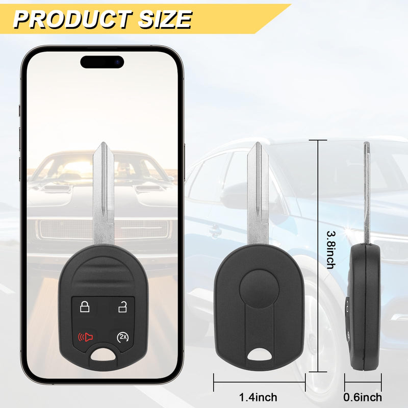 Vurkcy Key Fob Replacement for Ford F150 F250 F350/ Expedition/Explorer/Lincoln MKX/Navigator Car Keyless Entry Remote Control, CWTWB1U793, 4 Btn, 2Pcs