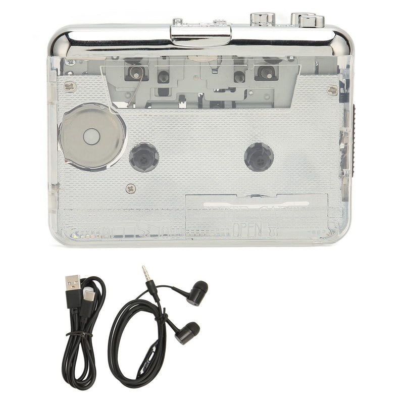 GOWENIC Cassette Player, USB Cassette to MP3 Converter Portable Walkman Cassette Music Player Tape to MP3 Player, with 3.5mm Headphone Jack, Compatible for OS X PC