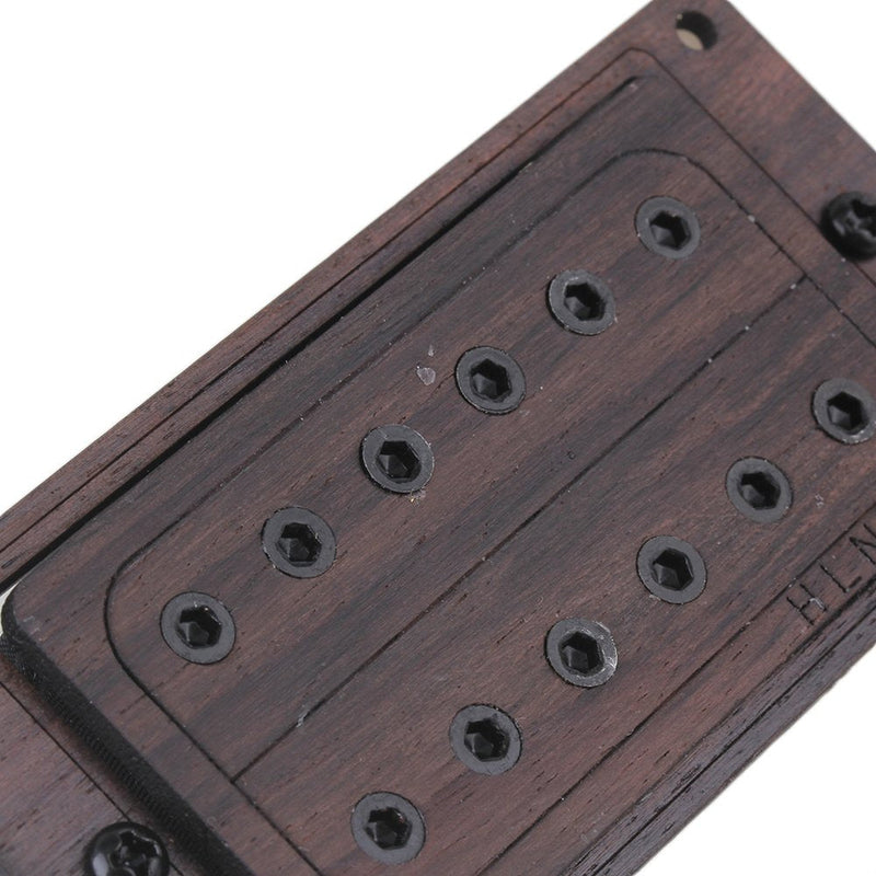 Yibuy 50/52mm Rose Wood Electric Guitar Pickups & Black Screws & Wrench Set of 2