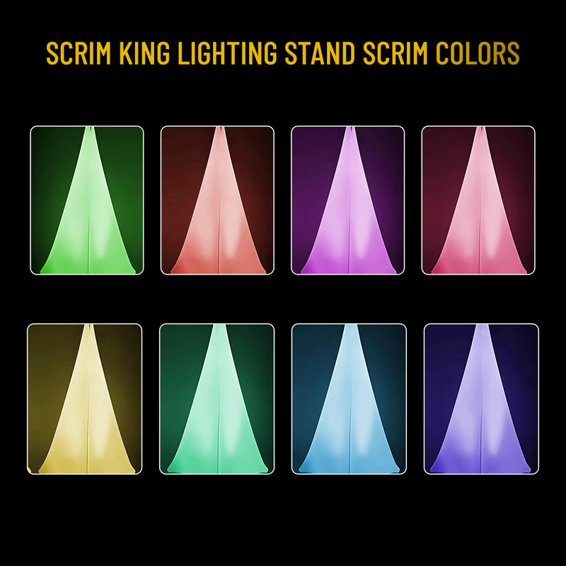 Tripod Lighting Stand Scrim with Open Back & Free Carry Bag for Event Lighting Outdoor, Concerts & Indoor Party Lights - Two-Sided, Heavy Duty, Flame Retardant & Wrinkle Free - White