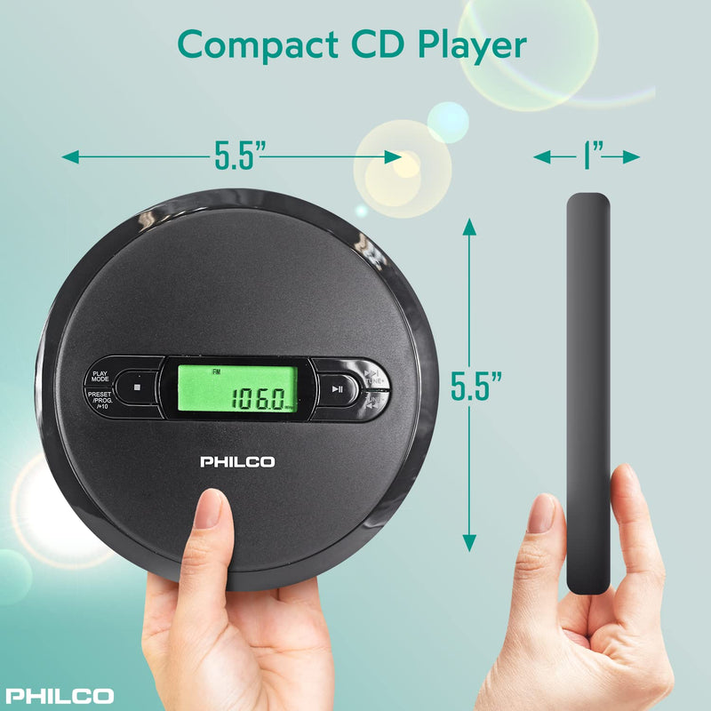 Personal CD Player with MP3 Playback, FM Radio & 60 Second Anti-Shock