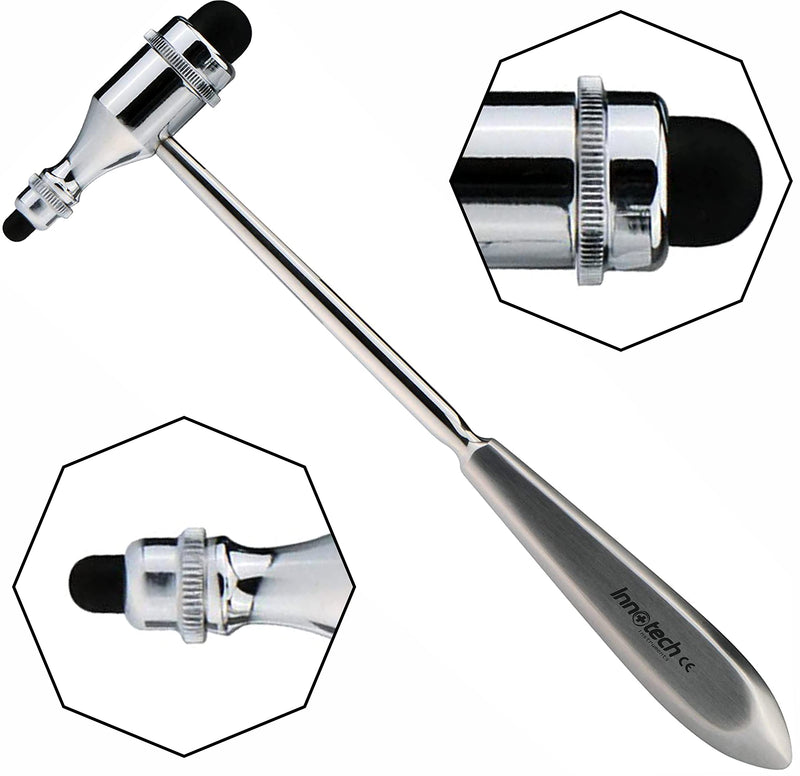 Innotech Tromner Neurological Reflex Hammer for Skin Reflexes and Surface Reactions (Silver) silver