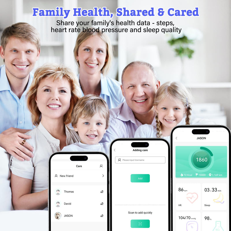 smart ring for women health rings smart ring blood pressure monitor fitness rings for women ring fitness tracker blood pressure ring for men fitness rings Waterproof for iPhone and Android, gold #7 Rose Gold 7#(17.3mm)