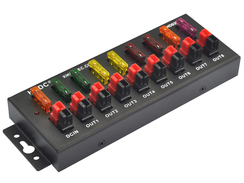 HCDC 1 in 8 Out 40Amp Connector Power Splitter Distributor Source Strip Module