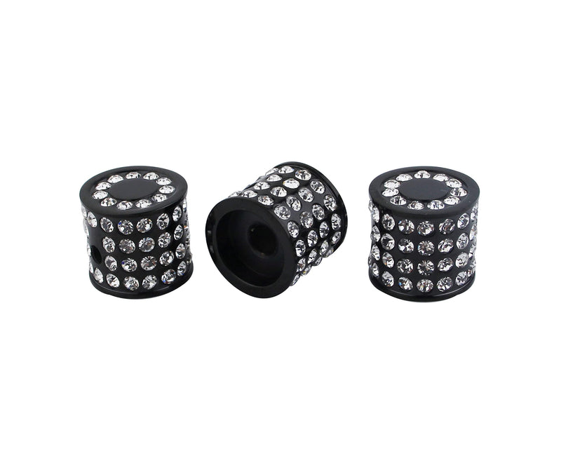 Guyker Diamond Style Guitar Bass Potentiometer Control Knobs with 6mm Dia. Shaft Pots - Stainless Steel Dome Speed Tone Volume Knob Replacement for Electric Guitar or Precision Bass - Black, CKB014