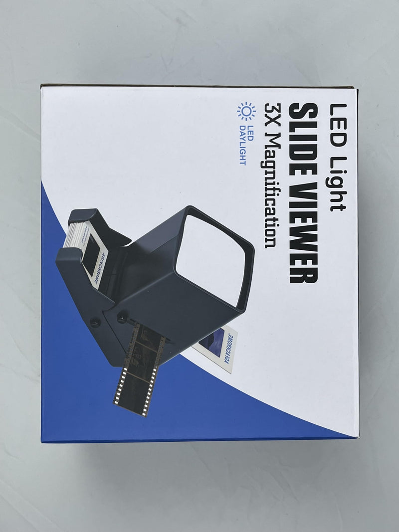 [AUSTRALIA] - 35mm Slide and Film Viewer, Negative Scanner, Desk Top LED Lighted Illuminated Viewing, 3X Magnification, USB Powered 