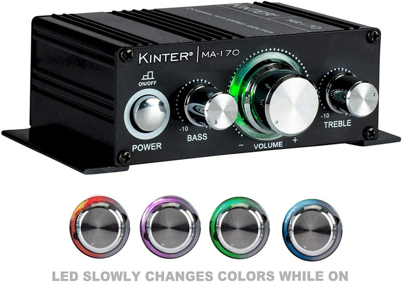Kinter MA170 12V 2 Channel Mini Digital Audio Power Amplifier for Car or Mp3 Without Power Supply