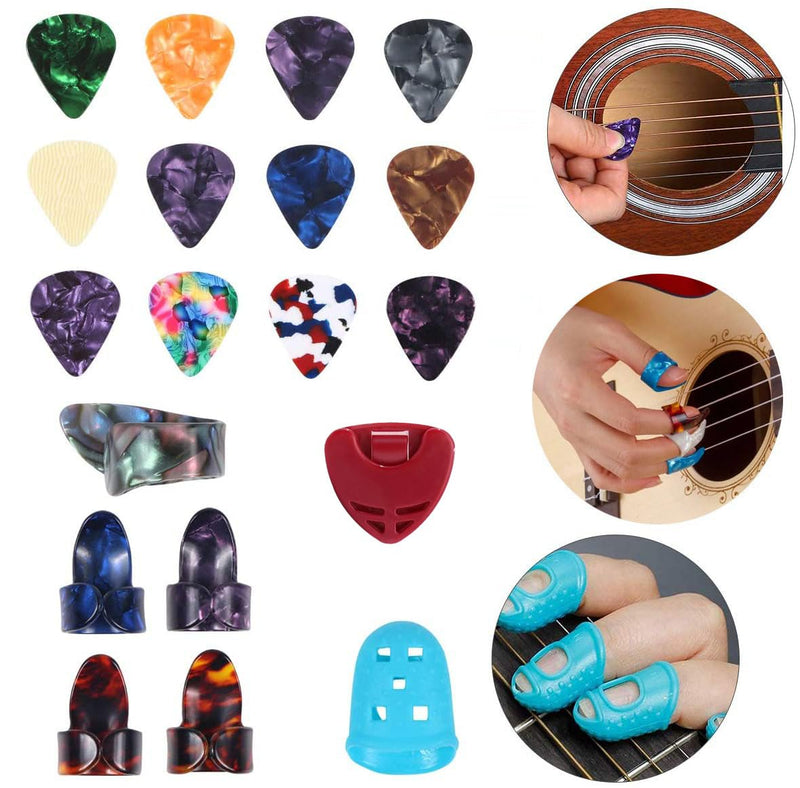 [AUSTRALIA] - Acoustic Guitar Accessories Kit Including Guitar Strings,Tuner,Guitar Capo, Restring Tool,Pick Holder,Bridge Pins,Finger Picks,Guitar Nuts and Saddles 