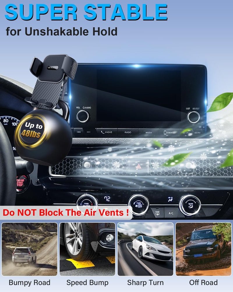 SKYLOTEC Car Phone Holder for Honda CR-V CRV 2017-2022 Accessories 5/7-inch | Automobile Cradles CR V Cell Phone Screen Mount, for iPhone Samsung All Mobile Smartphones, NOT Block Air Vent Universal Holder 2017-2022 Honda CRV | 5/7-Inch