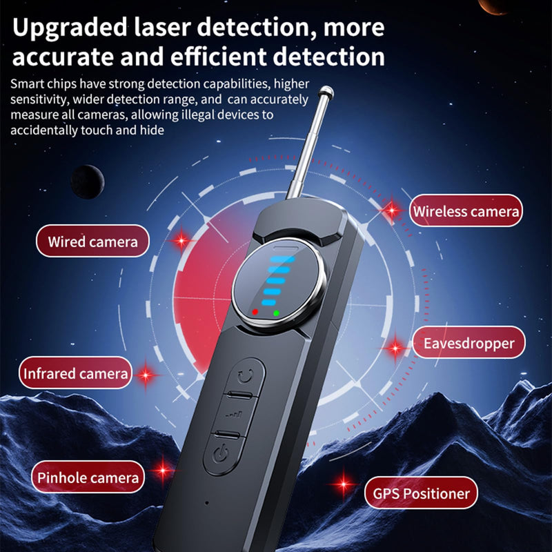 Hidden Camera Detectors, Portable Anti-Spy Device,Privacy pen,RF Signal Scanner, GPS Tracker & Bug Detector with Anti-Theft Alarm Mode for Hotels, Travel, Home & Office Privacy Protection Tool