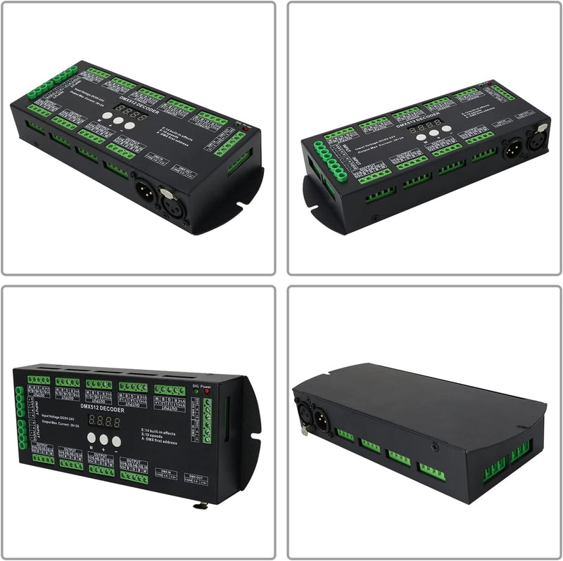 [AUSTRALIA] - 36 Channel DMX Decoder,72A RGBW led light dmx controller Digital Display DMX512 Dimmer DC9V-24V 8 Bit 2A/CH 36 channel with display 