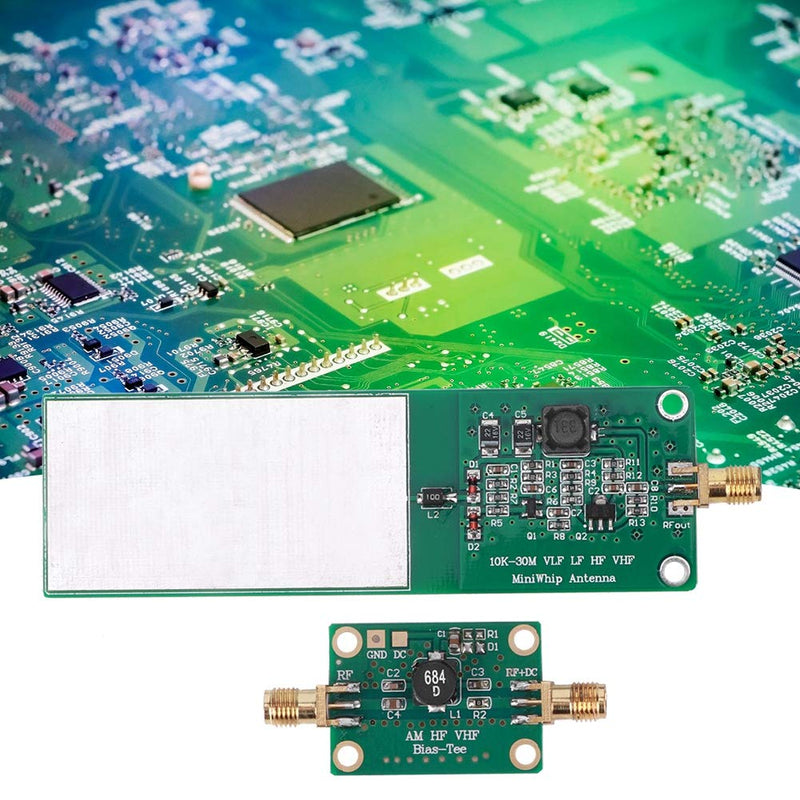 Walfront 10KHz-30MHz Mini Whip Active Antenna 2 Piece RTL SDR Shortwave Radio Receiver SMA Short Cut SDR Antenna System with Female Interface