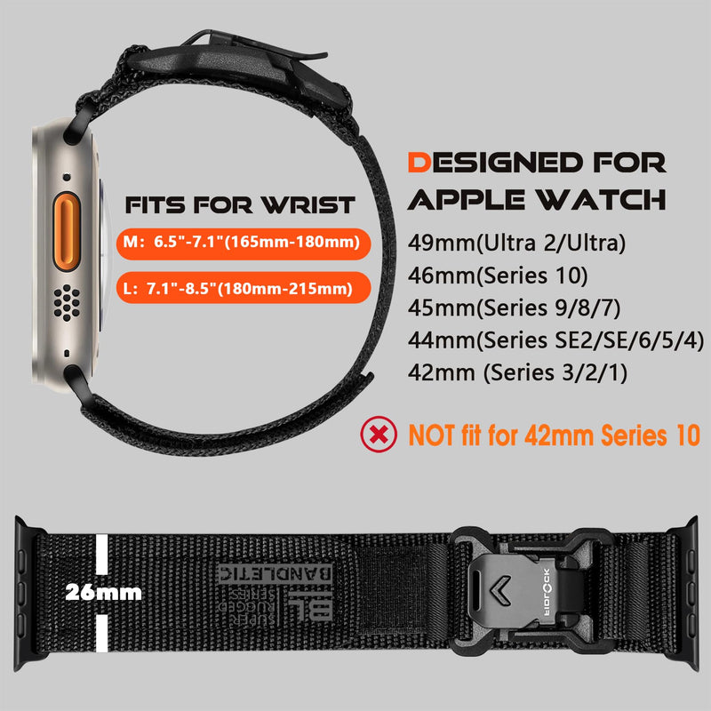 Bandletic Fidlock Magnetic Band and Mag Strap Compatible with Apple Watch
