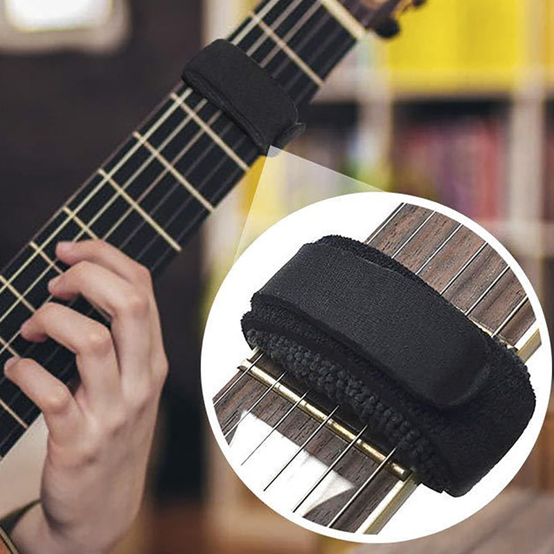 2pcs Bass Guitar String Mute Damper/Dampener Guitar String Cover Tape Adjustable Guitar Mute Silencer (Black）
