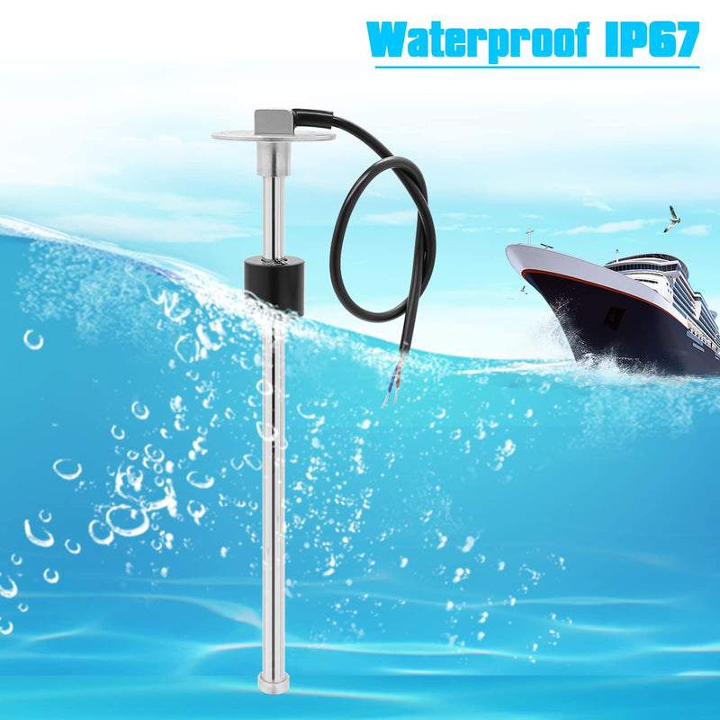 Level Sensor 175 mm, 0-190 Ohm Fuel Gas Sensor, Stainless Steel Fuel Sending Unit, Water Level Indicator Sensor for Boats, 5-Hole Fuel and Water Indicator 0-190 ohms 175mm