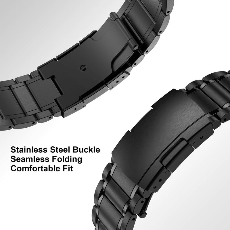 Samsung Galaxy Watch Ultra Bezel Cover and Samsung Galaxy Watch Ultra Titanium Band, Comes with Screen Protector (Black 47mm)