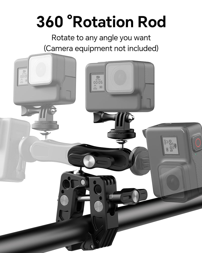 BOBLOV Multifunctional Crab Claw Clip, for Sports Cameras, Mobile Phones, Photography， Metal Strong Clip, Outdoor Expansion Universal, Additional Universal Adapter