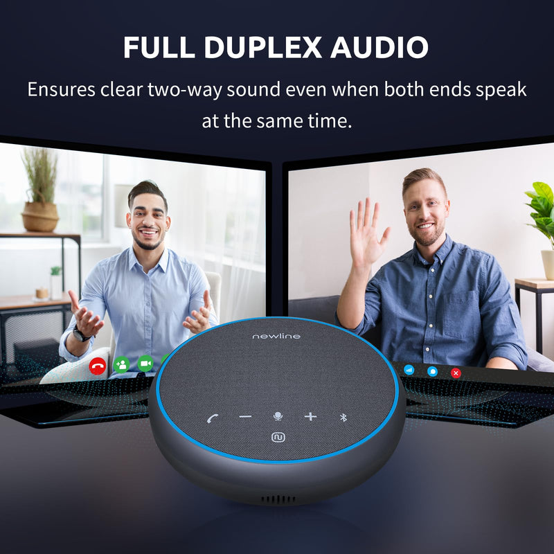 Conference Speaker and Microphone, Bluetooth Speakerphone, Noise Reduction, 360°Voice Pickup 43H Standby time, USB C Bluetooth Microphone Compatible with Zoom, Teams, Skype, Home Office