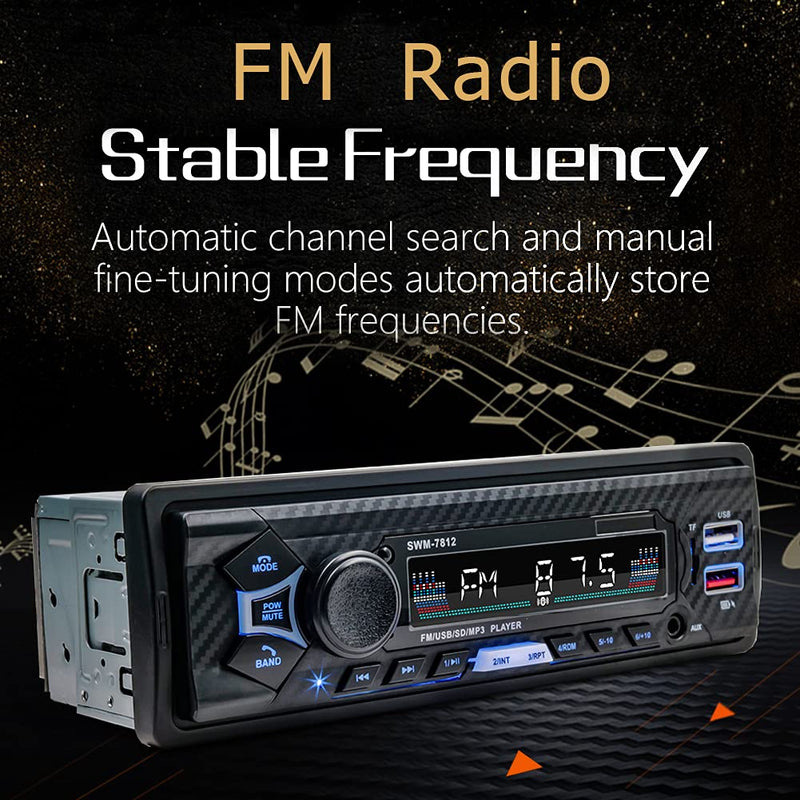 [AUSTRALIA] - Bluetooth Single din car Stereo System for car, 7 inch Universal car Radio System for car,aftermarket car Radio,1 din car Radio,SWC/Subwoorf/BT 