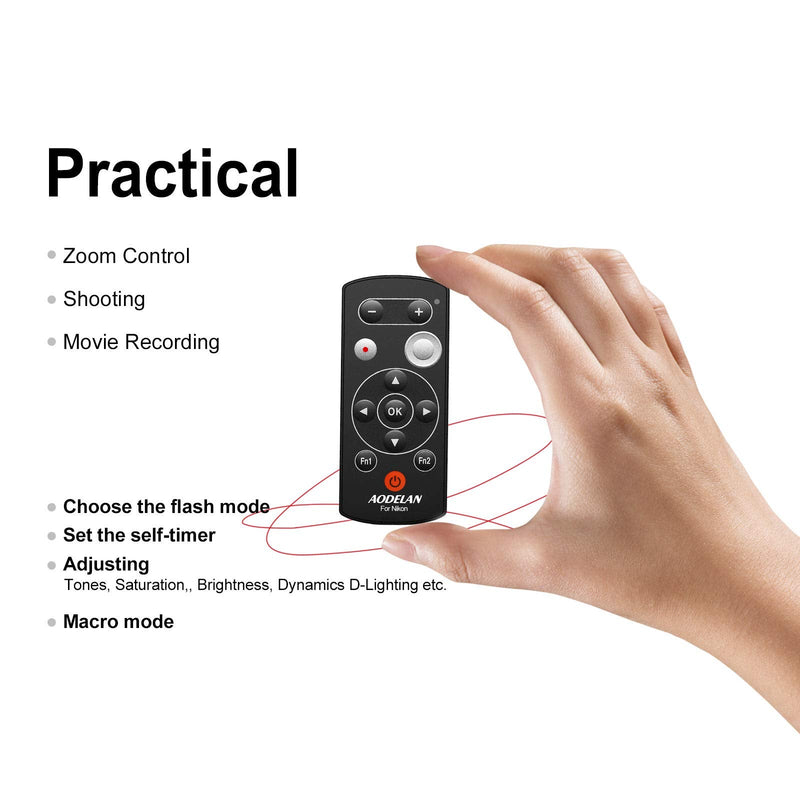 Wireless Remote Control Camera Shutter Release ML-L7A for Nikon COOLPIX B600,A1000,P1000,Z50, Z30,Z7 II,Z fc,Replace Nikon ML-L7