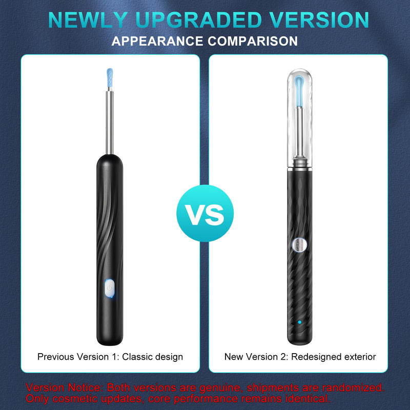 Ear Wax Remover Otoscope, 1080P WiFi Ear Cleaner Camera, IP67 Waterproof Ear Mirror 360° Wide Angle Ear Cleaner Otoscope Ear with 3.5 mm Lens and 6 LEDs for iPhone, iPad and Android, Smartphones