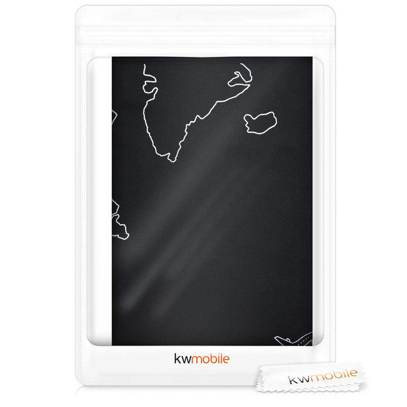kwmobile Computer Monitor Cover Compatible with 27-28" Monitor - Travel & Explore White/Black Travel & Explore 02-01