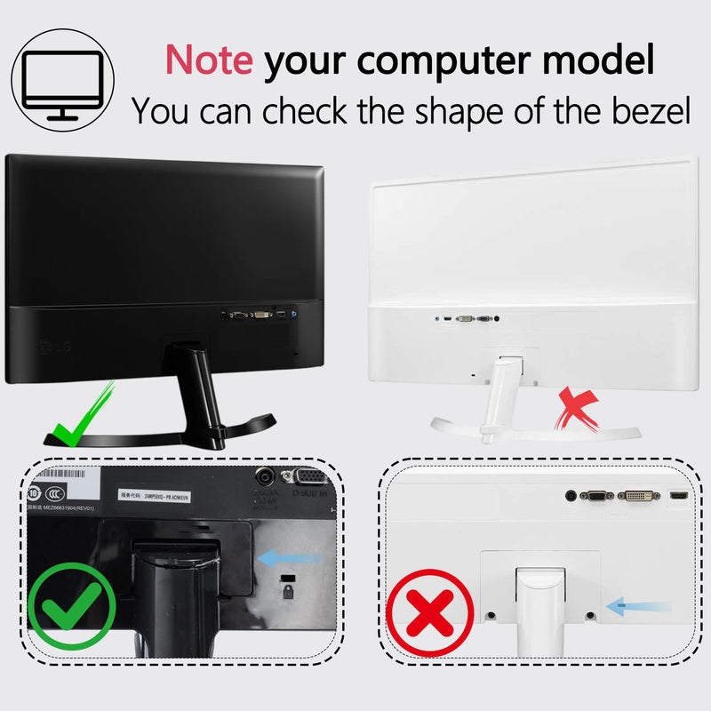 24MP59HT-P VESA Mount Adapter Compatible with LG 24" Monitor | (Fit 24MP58VQ,24MP58VQ-P,24MP59G,24MP59G-P,24MP58VQ-PB,24MP59G-PA,24MP59HT,24MP60VQ,24MP60VQ-P,24MP60VQ-PF)–75x75 to 100x100