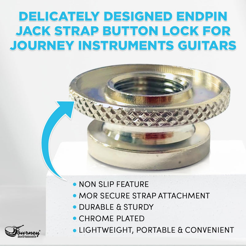 Endpin Jack Strap Button Lock - SL01 Acoustic Guitar Strap Button Lock Secure Attachment, Compatible with Journey Pickups