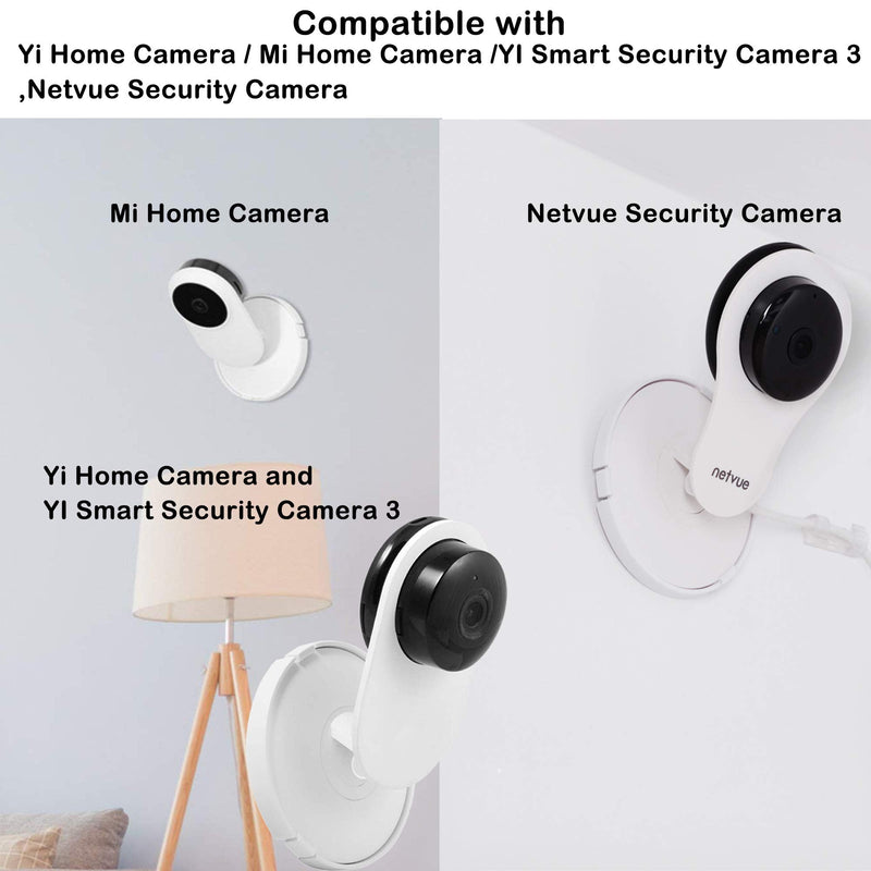 (Pack of 4) Aboom Wall Mount Compatible with Yi Home Camera Customized Stand Bracket for YI 1080p/720p Home Camera Designed for USA (NOT INCLUDED CAMERA)