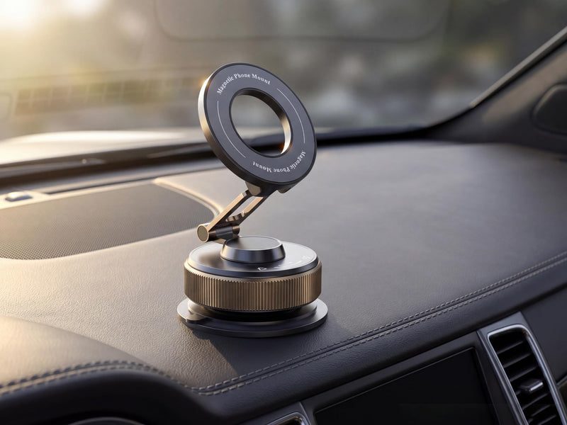 Phone Holder for car 360° Adjustable Vacuum Phone Holder | Phone stand Compatible with iPhone 16 Pro Max, 17, 15, 14, 13, and 12 Plus Various mobile phone models