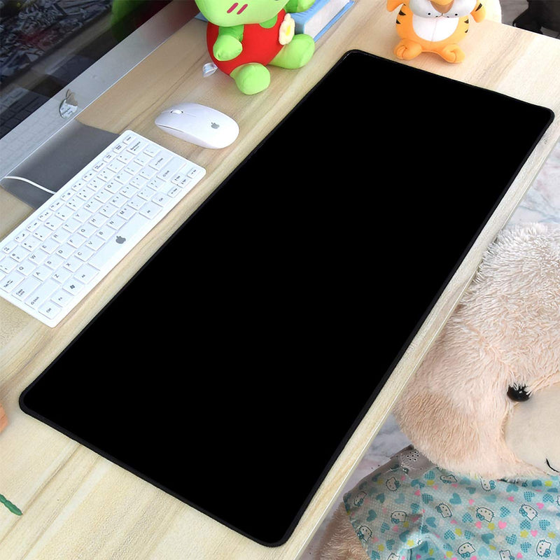 Large Gaming Mouse Pad with Nonslip Base-31.5x11.8x0.15 Inch Extended XXL Size, Heavy Thick, Comfy Foldable Mat for Desktop, Laptop, Keyboard, Consoles & More(Black) Black(800*300mm)