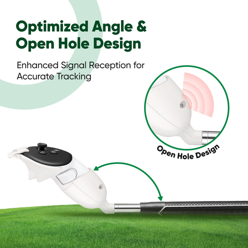 X-SUPER HOME Handle for Meta Quest 3 Golf Club Attachment VR Golf Games Adapter Accessories with Enhanced Accuracy Realistic Swing Sensation (Left Controller) Left Controller