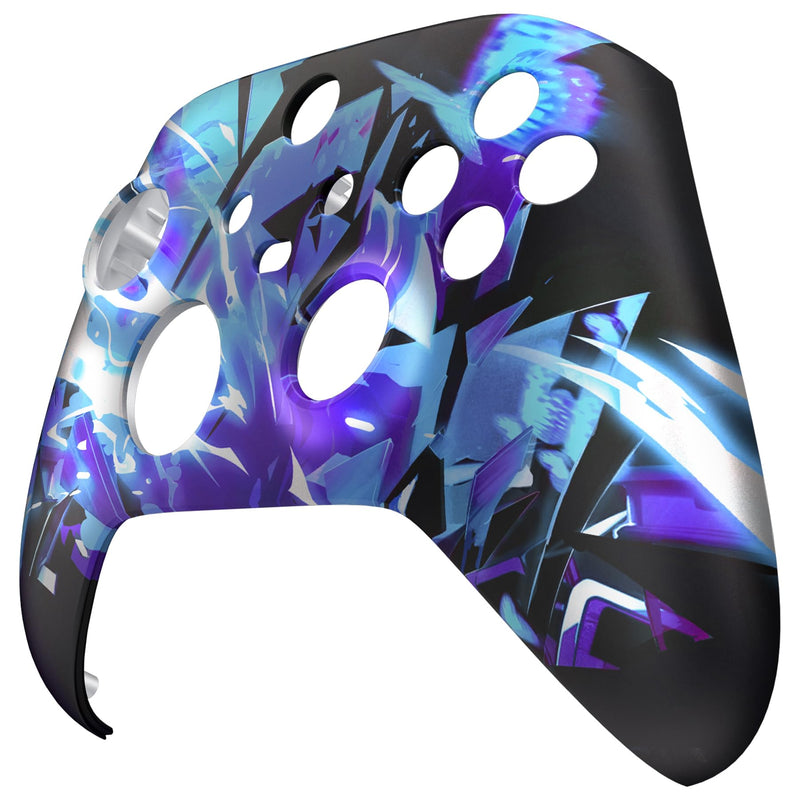 eXtremeRate Replacement Shell for Xbox Series X|S Controller - Unleash Your Style - Dark Hour Breaking Custom Acessories Skin Front Housing Cover for Xbox Core Controller Wireless[Control without]