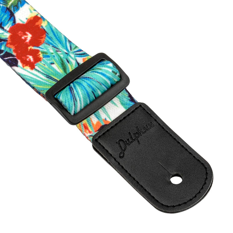 Ukulele Strap Hawaiian Adjustable Uke Shoulder Strap for Soprano Concert Tenor Baritone Ukulele, Mandolin and Banjo Flower