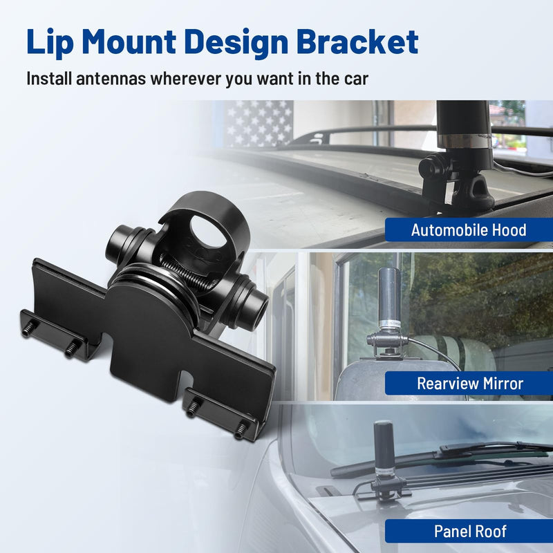 [AUSTRALIA] - Anina Car Antenna Lip Mount Bracket Fix Bracket Mounting UHF PL259 Male to SO239 Female RG58 Cable for Extension Cable for Mobile Radio/Ham Radio/Two Way Radio 