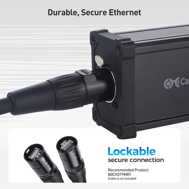 Cable Matters XLR Audio Over Ethernet Snake, 4-Channel Pigtail Kit | 2 Boxes, 4x Male and 4x Female XLR Pigtails, Compatible with EtherCON, AES/EBU and DMX, Analog/Digital Audio, Black