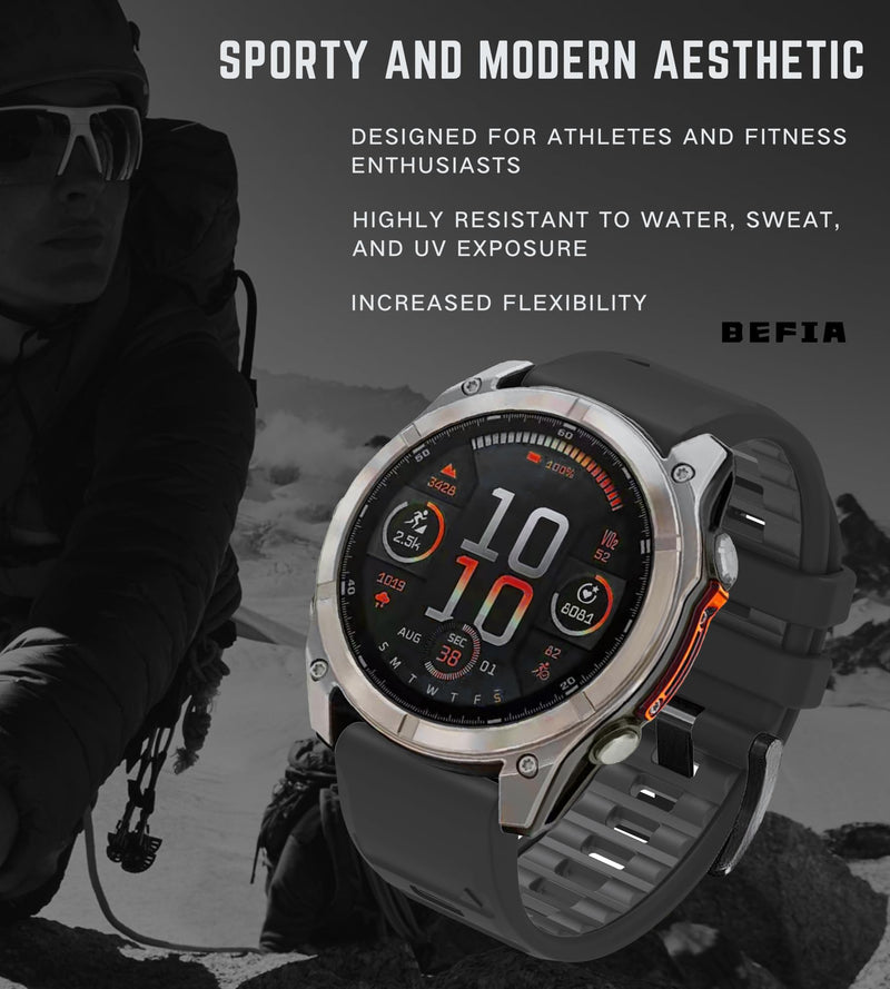 26mm Watch Band for Garmin Fenix 8 51mm 5x 6x pro 7x pro sapphire solar, quickfit 26 watch bands for Garmin enduro tactix delta rubber Combo_2