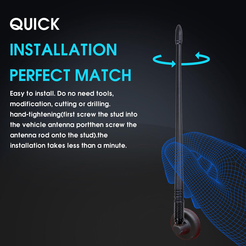 [AUSTRALIA] - sukemichi 13 Inch Antenna for 1997-2006 Jeep Wrangler TJ, Highly Canductive Copper Internal Core, Perfect Replacement fit for Jeep TJ For Jeep Wrangler TJ 