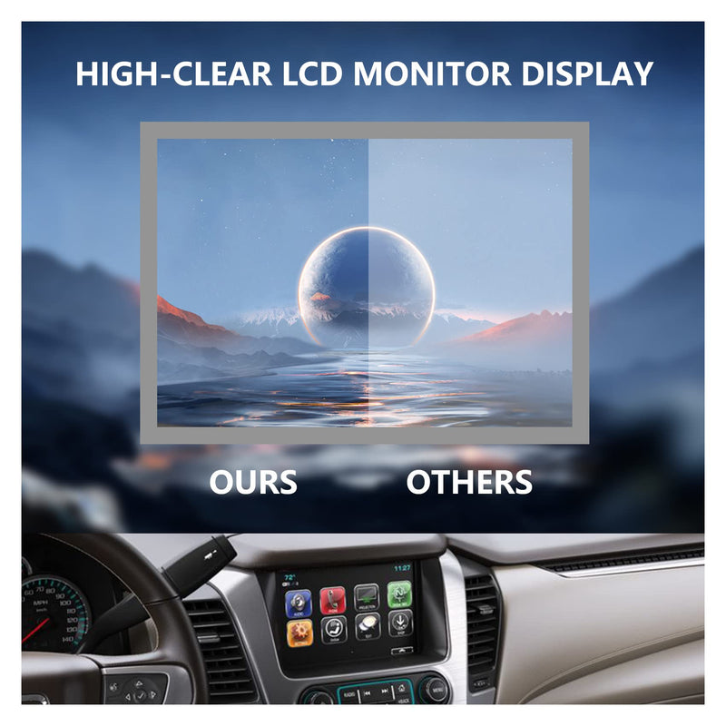 Fit GMC 8" Touch Screen - Digitizer Navigation Radio Replacement New OEM Compatible with 2015-2018 Chevrolet Silverado Suburban Tahoe & GMC Yukon Sierra Replace DJ080PA-01A (Touch Screen Without LCD) Touch Screen without LCD